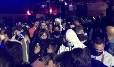 Imagen de la fiesta de 'Covid-Halloween'.