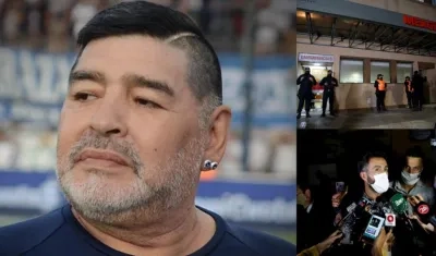Diego Maradona, el sanatario y su médico.