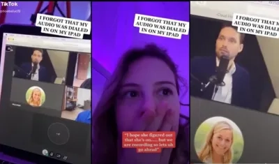 Momento incomodo de la estudiante. 