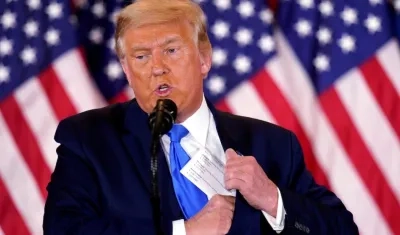 El presidente de EEUU, Donald J. Trump,en su comparencia desde la Casa Blanca, tras la noche electoral. 