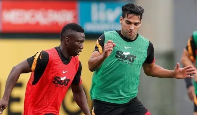 Falcao García, durante un entrenamiento. 