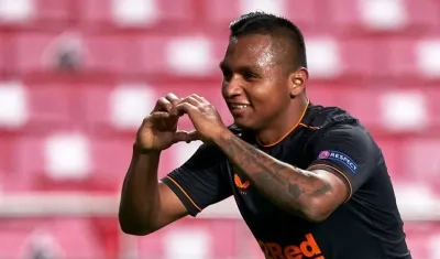 Alfredo Morelos, delantero colombiano. 