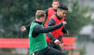 Falcao García, durante un entrenamiento. 