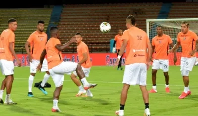 Jugadores del Once Caldas.