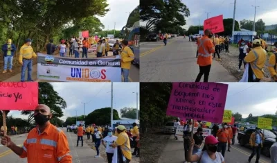 Imágenes de la protesta.