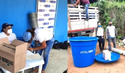 Materales e insumos entregados a 'Familias en su Tierra'.