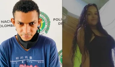 Maiger Enrique Prada Benitez, presunto homicida; María Alejandra Alvarado Acelas, víctima mortal.