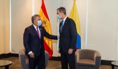 Presidente Duque se reunión con el Rey de España, en Bolivia.