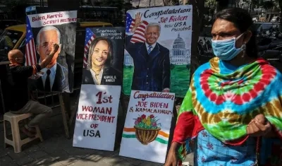 India celebró el triunfo de Kamala Haris.