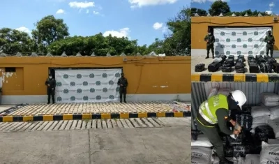 Droga decomisada en el puerto de Barranquilla. 