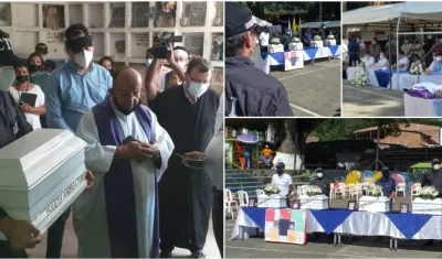 Ceremonia de entrega de restos en Dabeiba, Antioquia.