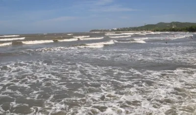La playa donde se estaban bañando.