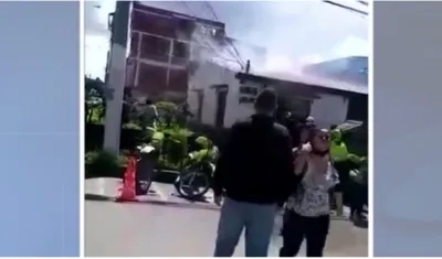 Incendio en la estación San Mateo de Soacha.