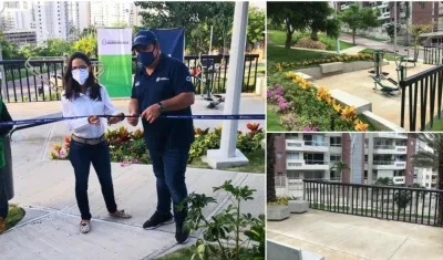 Parque Boulevard Transversal 44 en el barrio Miramar fue inaugurado este miércoles.