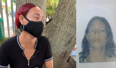 Olga Carrillo, hija de la mujer; y foto en vida de Nelly Cecilia Gutiérrez Rodríguez.