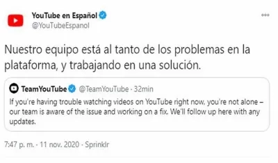 Twitter de YouTube en Latinoamérica.