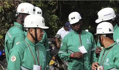 Un equipo de salvamento minero fue enviado a la mina.