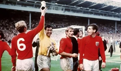 Jugadores de la Selección Inglaterra de 1966. 