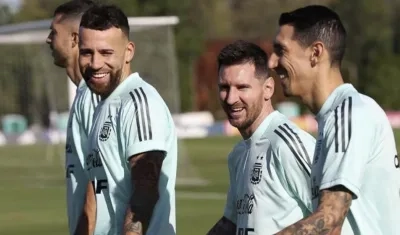 Lionel Messi y Ángel Di María. 