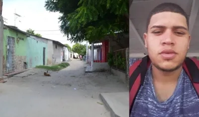 Luifer Javier Charris Ariza fue asesinado en esta calle del barrio La Chinita. 