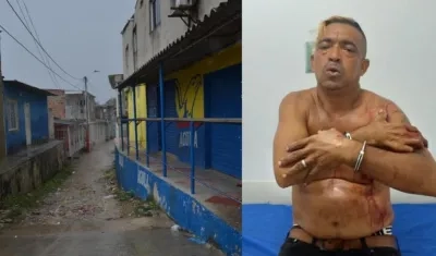 Los hechos ocurrieron al fondo de esta cuadra y en la foto está el presunto homicida, Fernando Rafael Castro Posada.