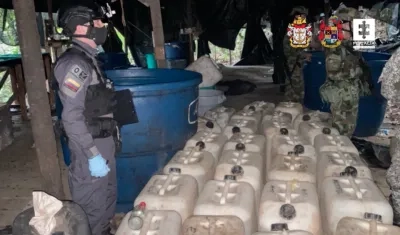 La cocaína incautada.