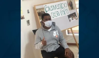 Así fue recibido en su hogar Hubert Bodhert. 