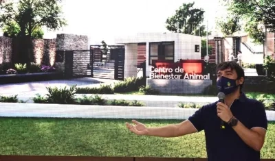 El Alcalde Jaime Pumarejo, durante la presentación del proyecto.