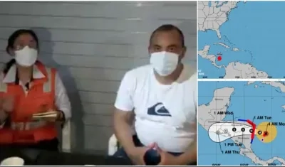 Directora del Ideam, Yolanda González, y Alcalde de Providencia, Jorge Gori Hoocker.