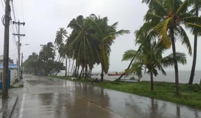 Foto de la Dimar de cómo se observa San Andrés.