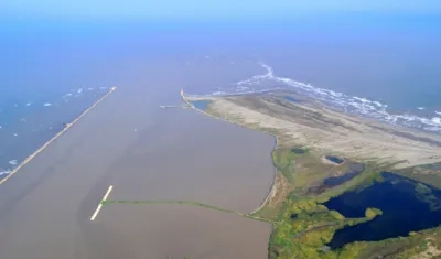 Canal de acceso al Puerto de Barranquilla.