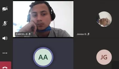 Ricardo José Pareja Jiménez durante la audiencia virtual. 