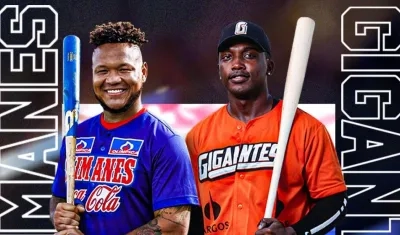 Harold Ramírez y Sneider Batista, jugadores protagonistas de Caimanes y Gigantes. 