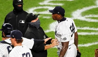 Aroldis Chapman, pitcher de los Yankees. 