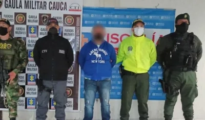 Este hombre será presentado ante un juez en Popayán.