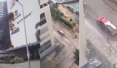 Incendio en centro comercial en Cartagena