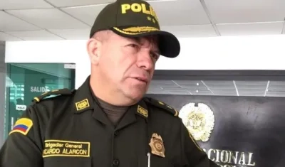 General Ricardo Alarcón, comandante de la Policía Metropolitana de Barranquilla.