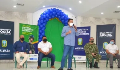 Socialización de la entrega masiva de libretas militares en Soledad. 