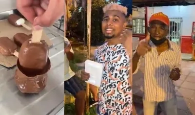 Los bromistas y uno de los afectados con la 'degustación'.