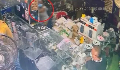 Lugar de los hechos en un local del centro en Barranquilla.