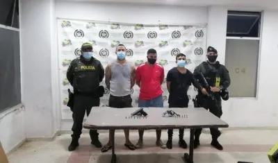 Danny José Severeyn González, Álvaro Andrés Guerrero Pérez y Aldair Enrique Montenegro Mejía.