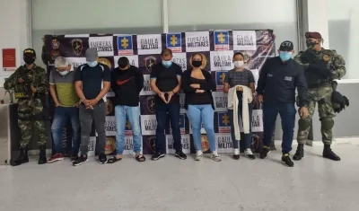 Los capturados fueron conducidos a la URI de la Fiscalía.