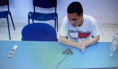 Alias 'Tommy Masacre' estuvo presente en la audiencia de manera virtual desde la Cárcel de Valledupar. 