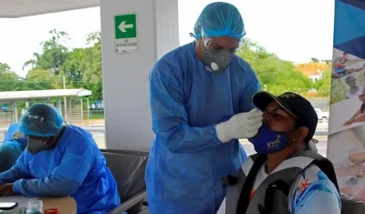 Tomas de muestras de Covid-19.