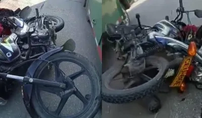 Esta es la motocicleta en la que se movilizaba la víctima mortal. 