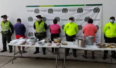 Varios de los capturados por las autoridades. 