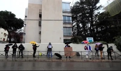 Disidentes cubanos protestando en La Habana.
