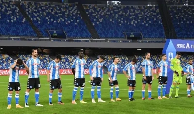 La camiseta que usó el Nápoles.