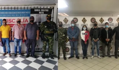 Siete personas fueron capturadas en el operativo. 