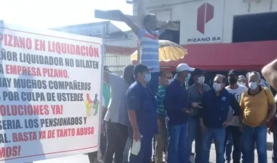 Imagen del plantón en Pizano.